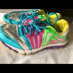 Aasics athletic shoe in fun pops of color